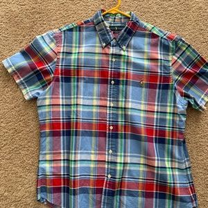 Short Sleeve Slim Fit Polo Button Up